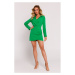 M783 Mini šaty s límečkem - zelené