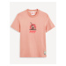 Růžové pánské tričko Celio Asterix