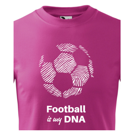 Dětské tričko pro milovníky fotbalu s potiskem Football is my DNA BezvaTriko