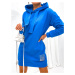 Světle modré teplákové šaty s kapucí (725)