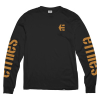 Etnies pánské tričko Icon L/S Black/Gum | Černá