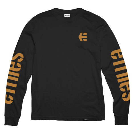 Etnies pánské tričko Icon L/S Black/Gum | Černá