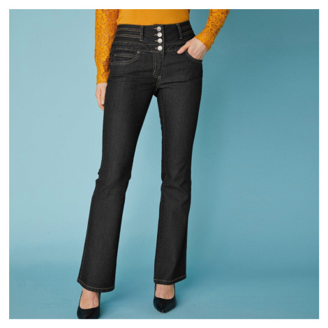 Bootcut džíny s vysokým pasem, vnitř. délka nohavic 75 cm Blancheporte