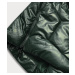 Tmavě zelená lesklá dámská zimní bunda (M-21008)