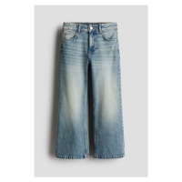 H & M - Baggy Fit Bootcut Leg Jeans - modrá