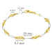 GEMMAX Jewelry Zlatý dámský náramek délka 18 cm GLBCN-18-88721