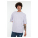 Trendyol Lilac Oversize/Wide-Fit Basic Crew Neck Short Sleeve 100% Cotton T-Shirt