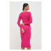 Šaty Pinko fialová barva, midi, 101856.A16N