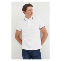 Polo tričko Tommy Hilfiger bílá barva, MW0MW30750