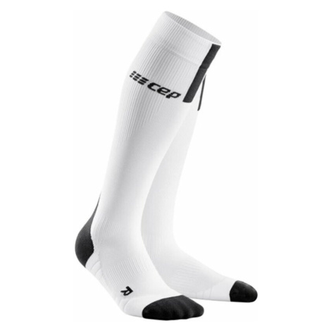 CEP WP40BX Compression Tall Socks 3.0 White-Dark Grey II Běžecké ponožky