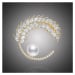 Éternelle Brož s perlou a Swarovski Elements krystaly Jacinta B7138/CO Zlatá
