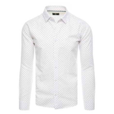 Vzorovaná pánská košile bílé barvy DStreet