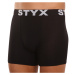 3PACK pánské boxerky Styx sportovní guma černé (G9606060)