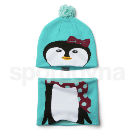 Čepice Columbia Youth Snow More™ Hat and Gaiter Set - světle modrá/zelená