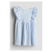 H & M - Žerzejové šaty's volánky - modrá