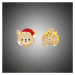 Éternelle Vánoční náušnice se zirkony Christmas Kitty - kočka E1399/MCK Zlatá