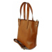 Kožená shopper bag kabelka Vera Pelle SB586 camel