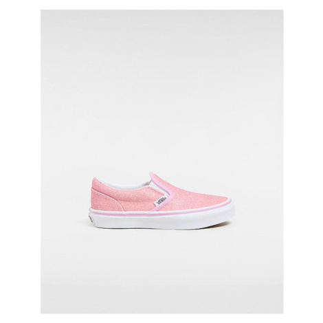 VANS Kids Classic Slip-on Glitter Shoes Kids Pink, Size