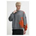 Bavlněná mikina A-COLD-WALL* Brushstroke Crewneck pánská, šedá barva, s potiskem, ACWMW184