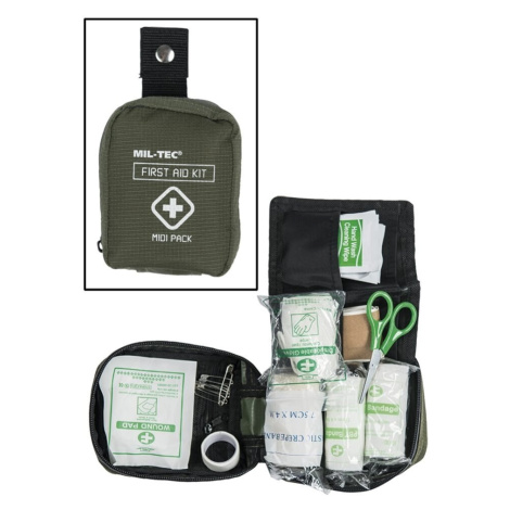 Sada první pomoci First Aid Midi Mil-Tec® – Zelená Mil-Tec(Sturm Handels)
