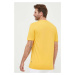 Bavlněné tričko BOSS žlutá barva
