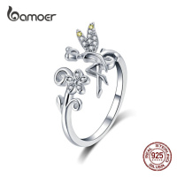 Stříbrný prsten víla na květině BSR025 LOAMOER