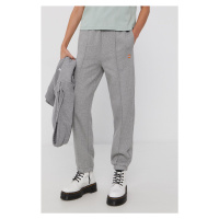 Kalhoty Dickies dámské, šedá barva, melanžové, DK0A4XLTGYM-GREYMELANG