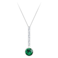 Preciosa Stříbrný náhrdelník s kubickou zirkonií Lucea 5296 66 (řetízek, přívěsek)