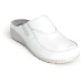 Bílé kožené zdravotní pantofle FC12