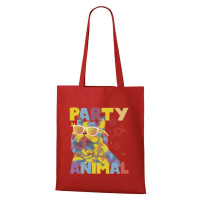 DOBRÝ TRIKO Bavlněná taška s potiskem Party animal Barva: Červená