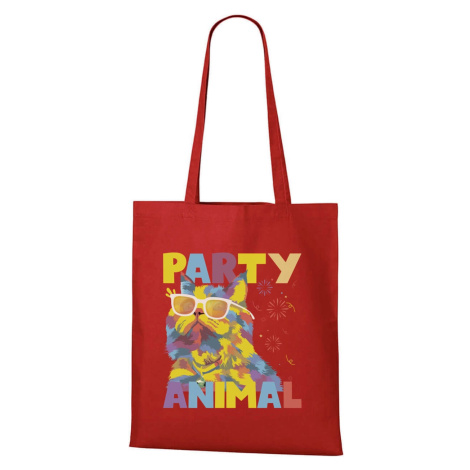 DOBRÝ TRIKO Bavlněná taška s potiskem Party animal Barva: Červená