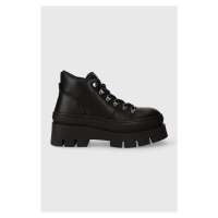 Kožené kotníkové boty Aldo Tiptop dámské, černá barva, na platformě, lehce zateplené, 13672324.T