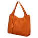 Luxusní kožená kabelka Vera, tmavě oranžová