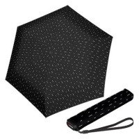 Knirps KNIRPS US.050 RAIN BLACK - lehký dámský skládací plochý deštník