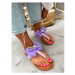 Fialové sandále s mašľou TAHLIA*