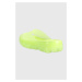 Pantofle UGG Jella Clear Slide dámské, zelená barva, 1136763