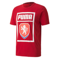 Puma FACR PUMA DNA TEE Pánské fotbalové triko, červená, velikost