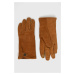 Semišové rukavice UGG pánské, hnědá barva