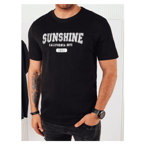 Dstreet Trendy černé tričko s nápisem sunshine