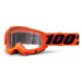Motokrosové brýle 100% Accuri 2 Schrute šedá-oranžová, čiré plexi