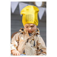 Dětská bavlněná čepice Jamiks ARAGORN žlutá barva, z tenké pleteniny