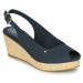 Tommy Hilfiger ICONIC ELBA SLING BACK WEDGE Modrá