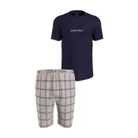 Spodní prádlo Pánské pyžamo SHORT SET 000NM2183EO1M - Calvin Klein