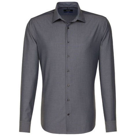 Seidensticker Pánská popelínová košile SN021000 Grey Melange