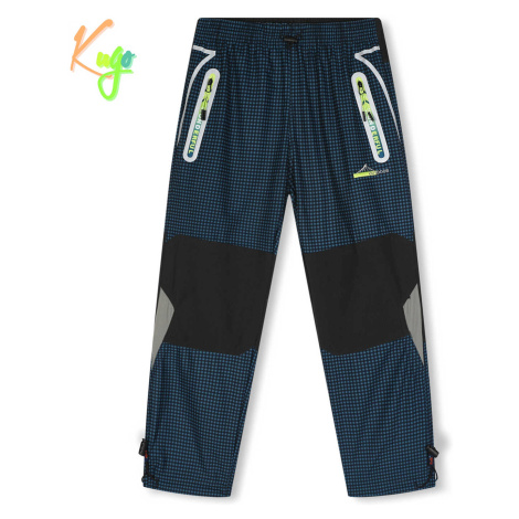 Chlapecké outdoorové kalhoty - KUGO G9655, petrol / signální zipy Barva: Petrol