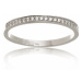 Dámský prsten z bílého zlata s čirými zirkony PR0478F + DÁREK ZDARMA