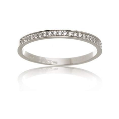 Dámský prsten z bílého zlata s čirými zirkony PR0478F + DÁREK ZDARMA Beneto