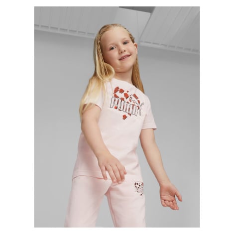 Světle růžové holčičí tričko Puma ESS