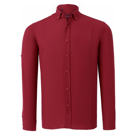 G721 DEWBERRY MEN'S SHIRT-PLAIN BURGUNDY