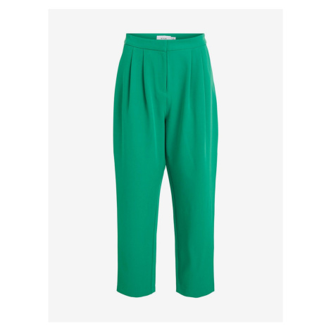 Zelené zkrácené kalhoty VILA Ashara - Dámské